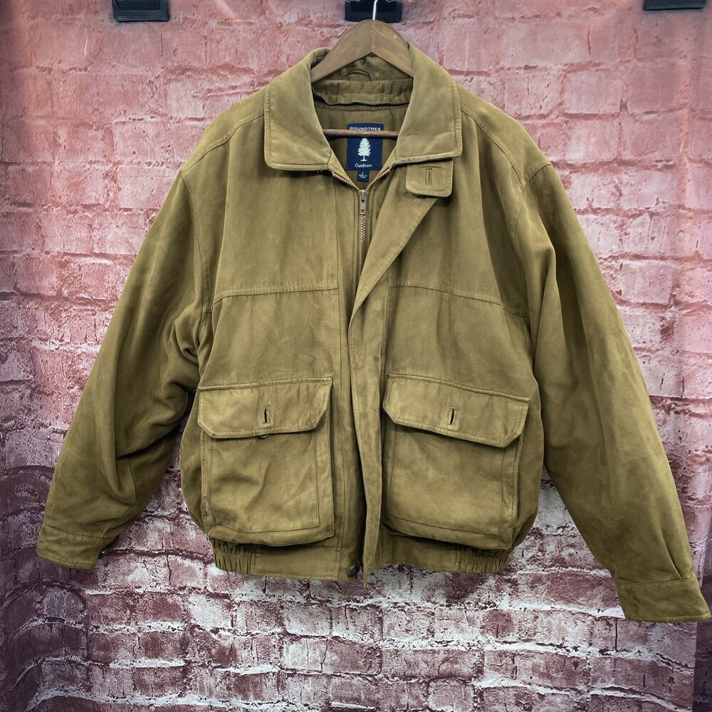 Roundtree & Yorke Brown Jacket Collared with Liner Coat Sz L Men’s